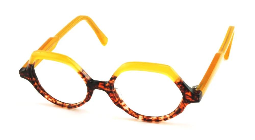 小物 TRACTION PRODUCTIONS VEDA Rare Authentic Traction Productions Veda Ambre 46mm Glasses